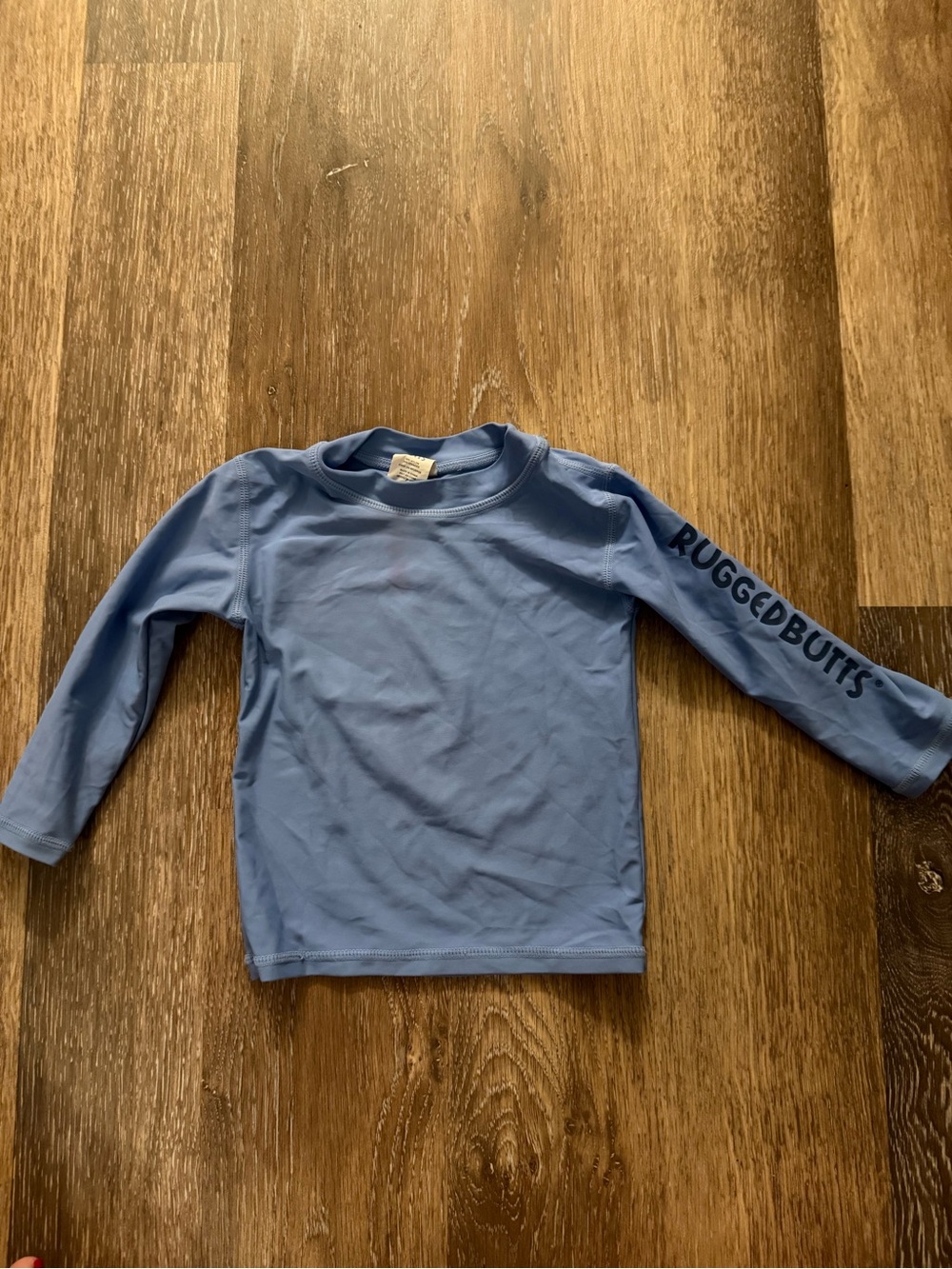RuggedButts Kids Long-Sleeve Light Blue Rash Guard